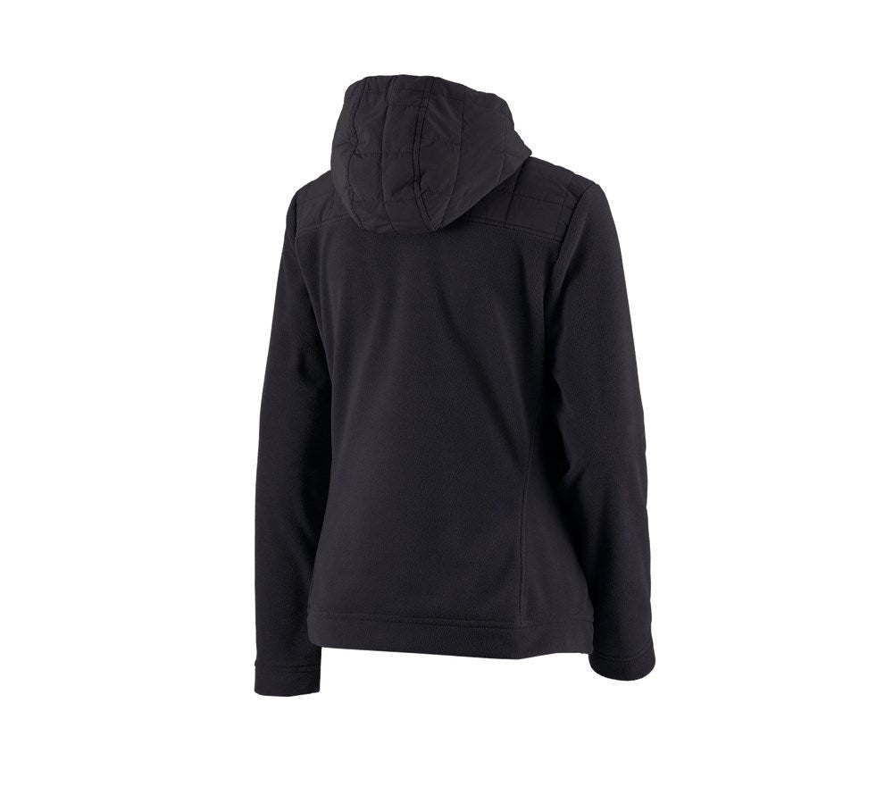 Secondary image Hybrid fleece hoody jacket e.s.concrete, ladies' black
