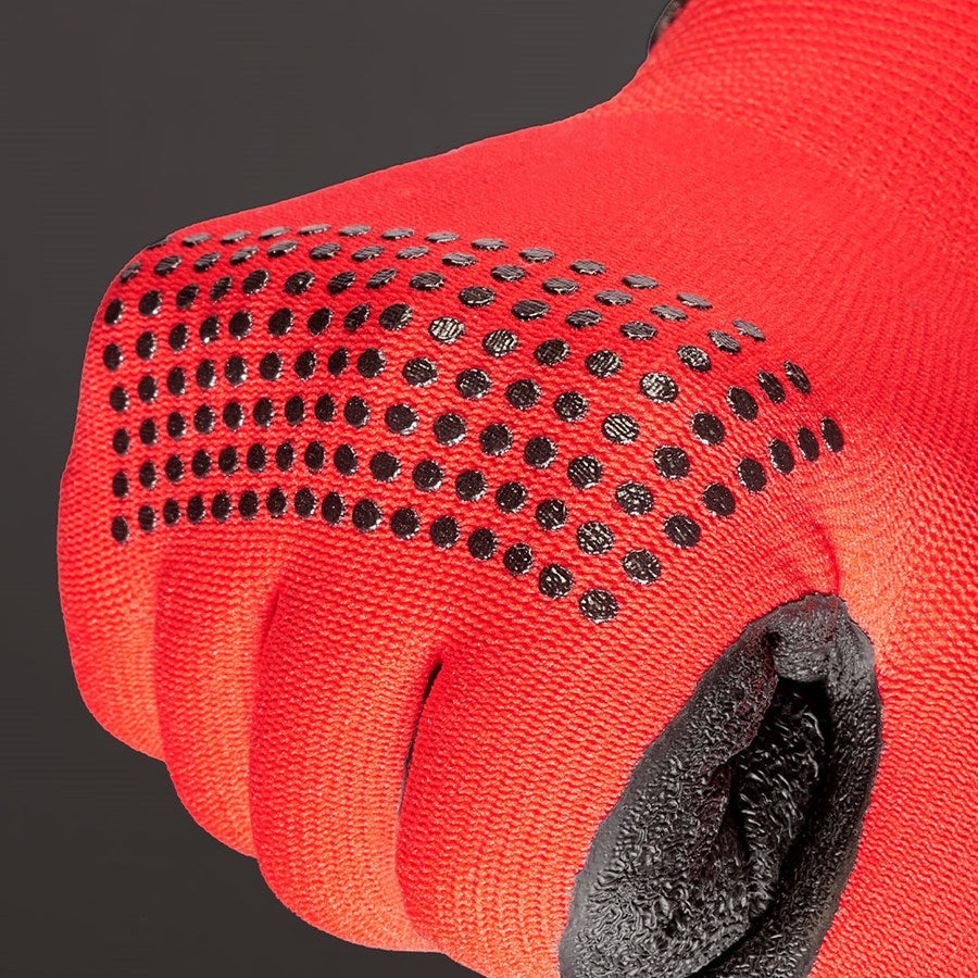 Detailed image Latex knitted gloves Techno Grip S