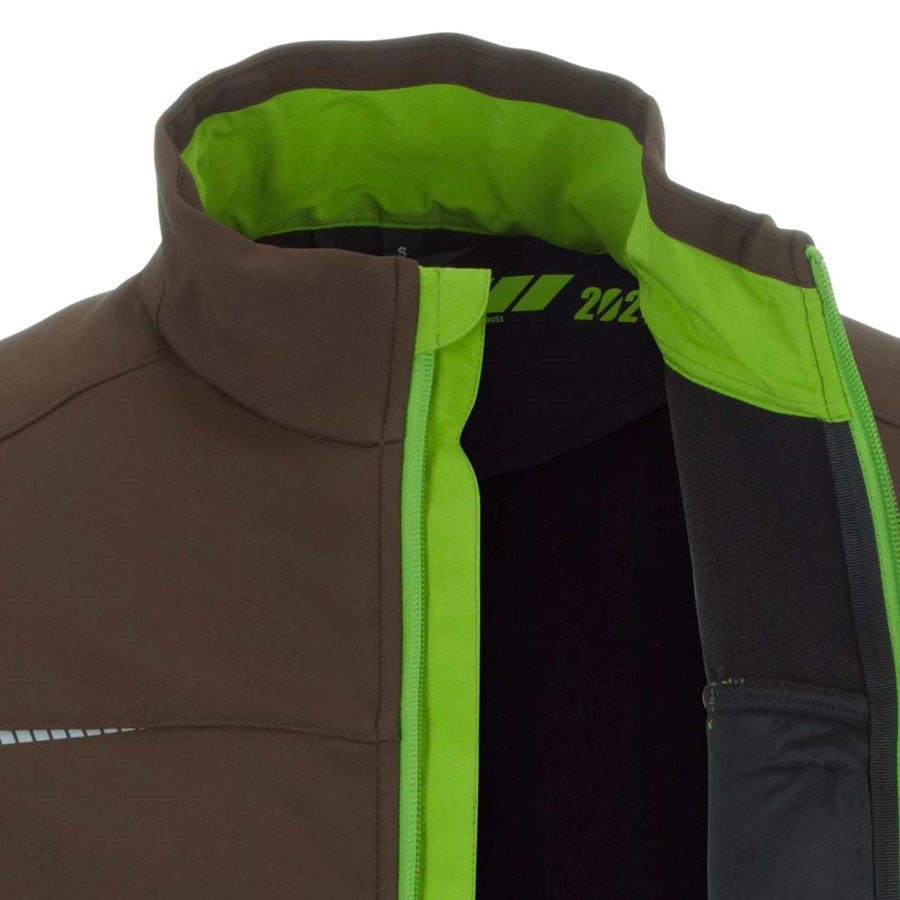Detailed image Softshell jacket e.s.motion 2020 chestnut/seagreen