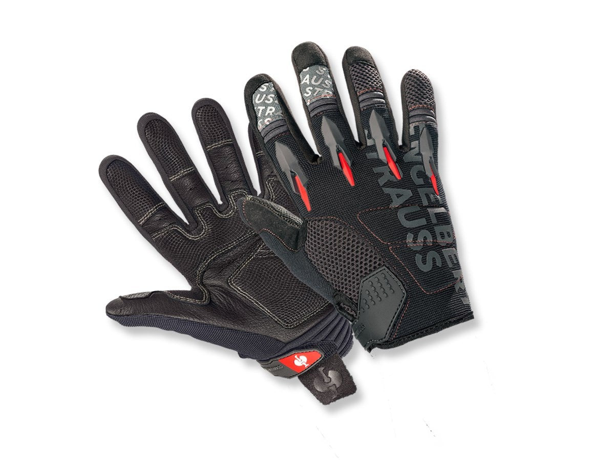 Primary image e.s. Children's mechanic's gloves Viper black/red