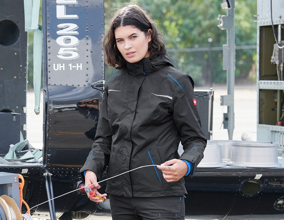 Main action image 3 in 1 functional jacket e.s.motion 2020, ladies' graphite/gentianblue