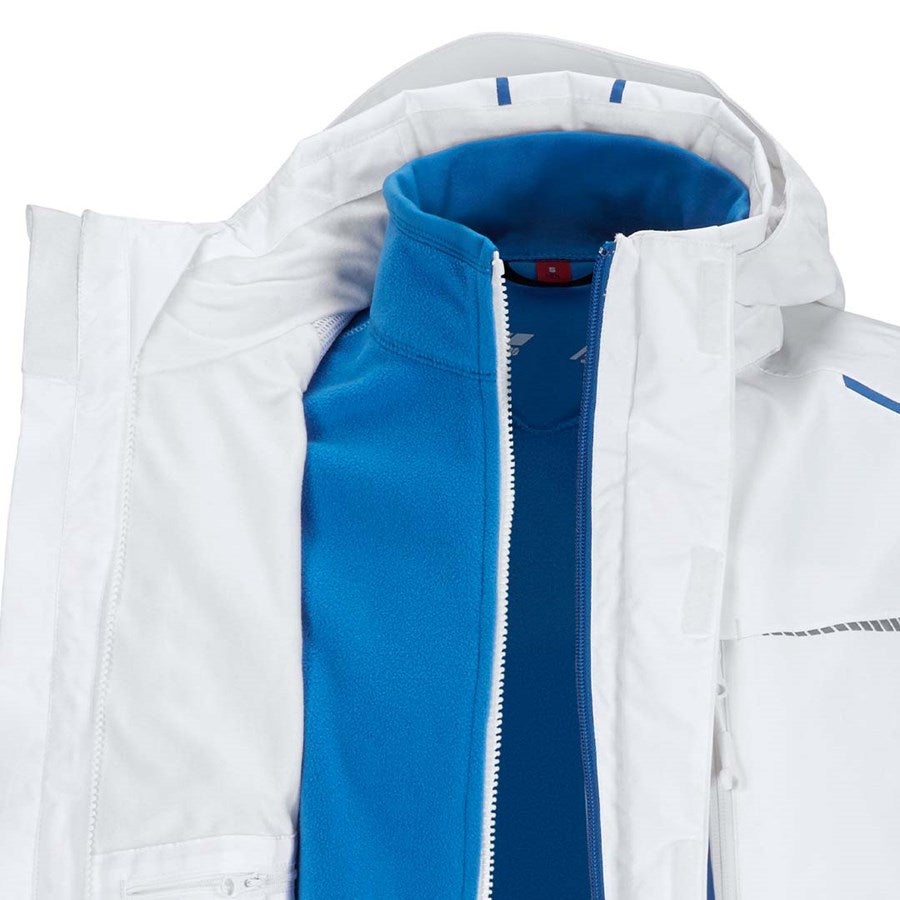 Detailed image 3 in 1 functional jacket e.s.motion 2020, men's white/gentianblue