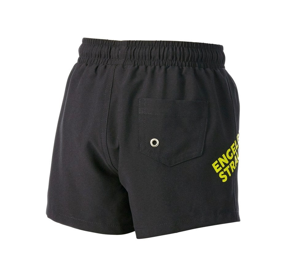 Secondary image Bathing shorts e.s.trail, children's black/acid yellow