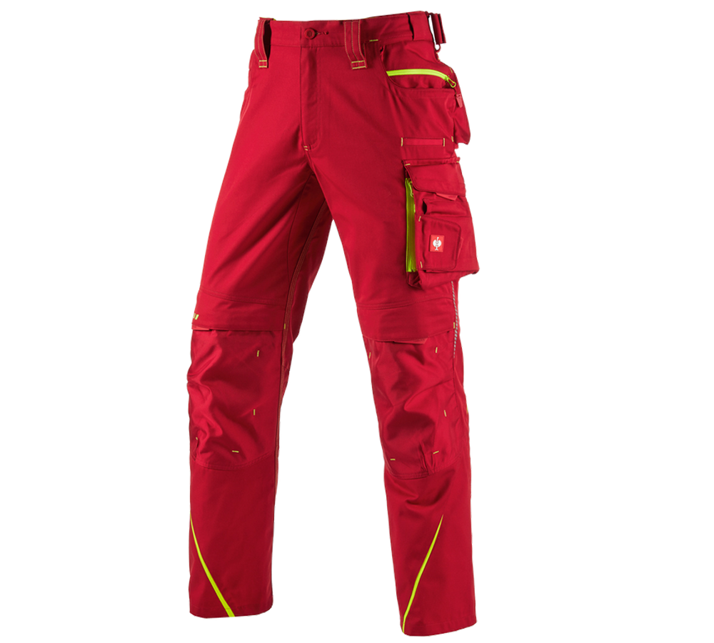 Primary image Trousers e.s.motion 2020 fiery red/high-vis yellow