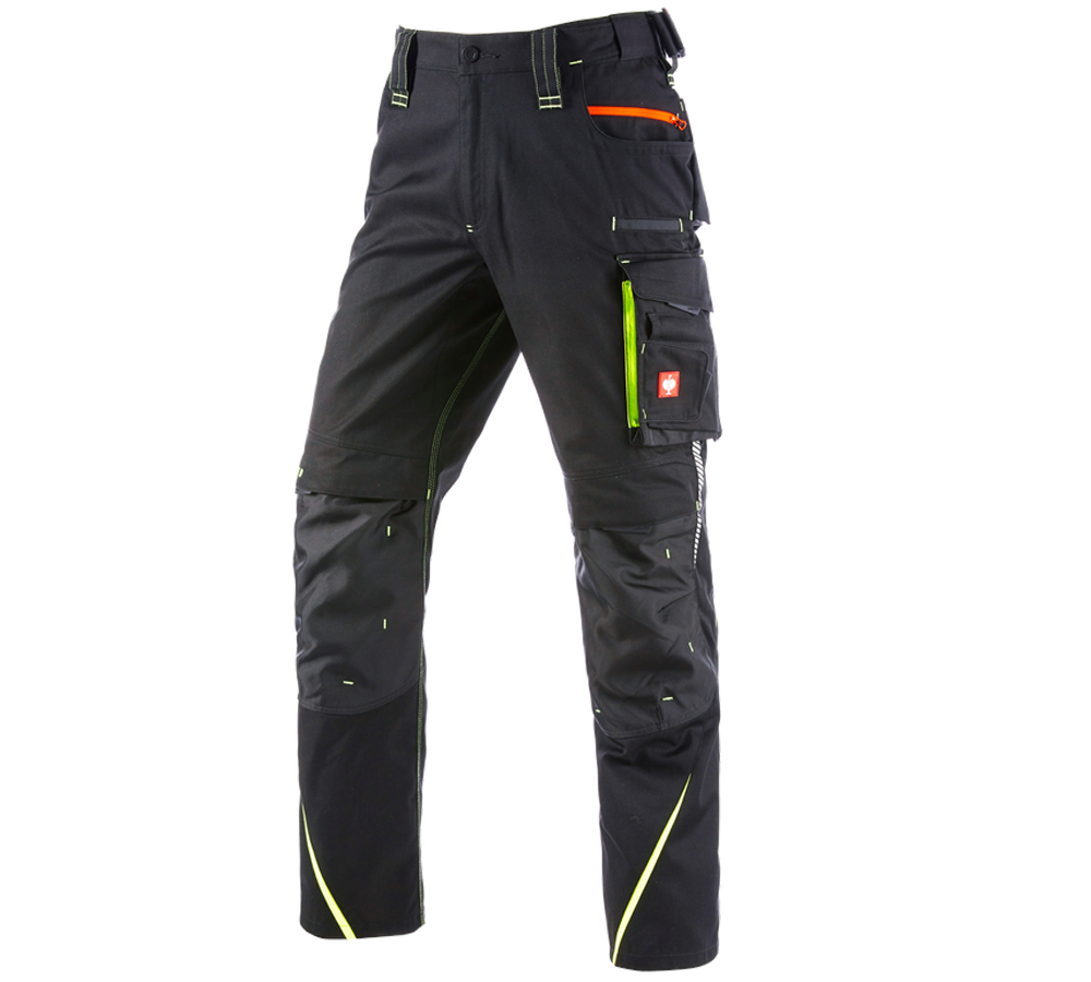 Primary image Trousers e.s.motion 2020 black/high-vis yellow/high-vis orange