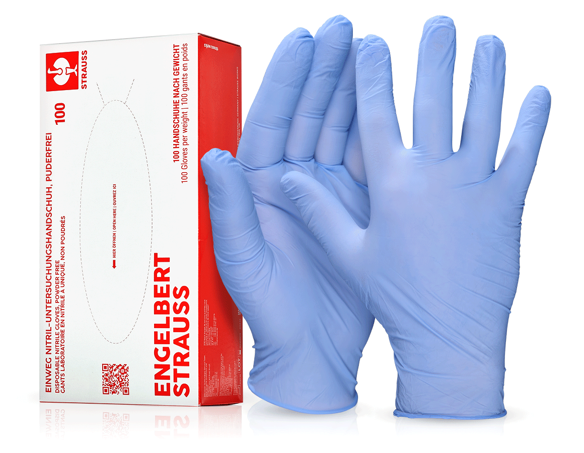 Primary image Disposable nitrile gloves, powder-free blue