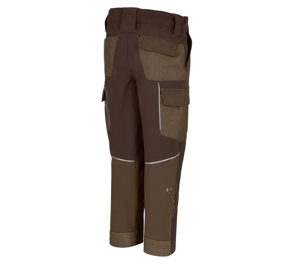 Secondary image Funct. cargo trousers e.s.dynashield, children's hazelnut/chestnut