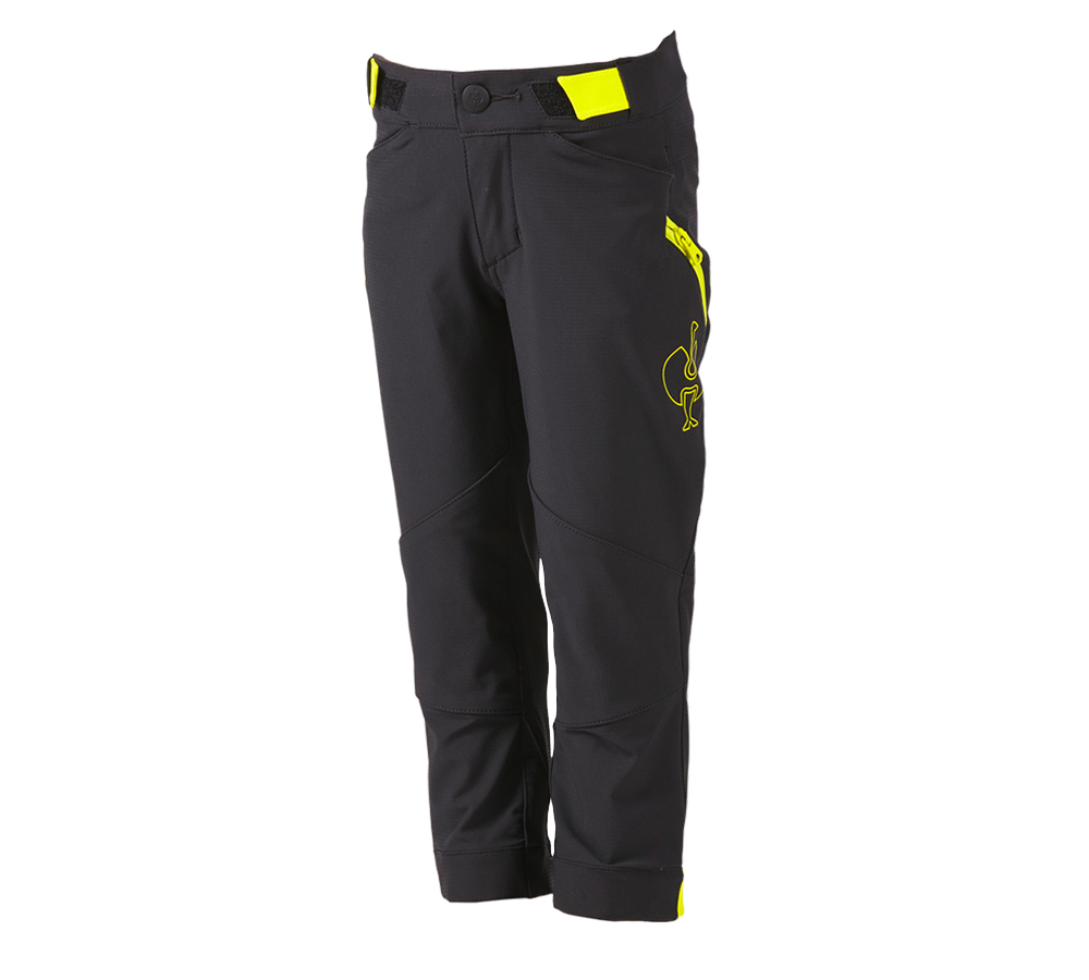 Primary image Functional trousers e.s.trail, children's black/acid yellow