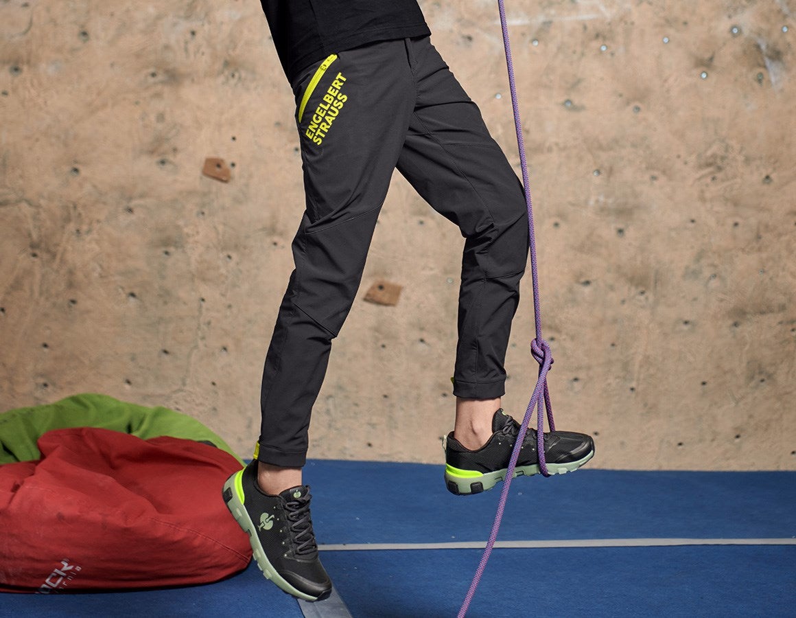 Main action image Functional trousers e.s.trail, children's black/acid yellow