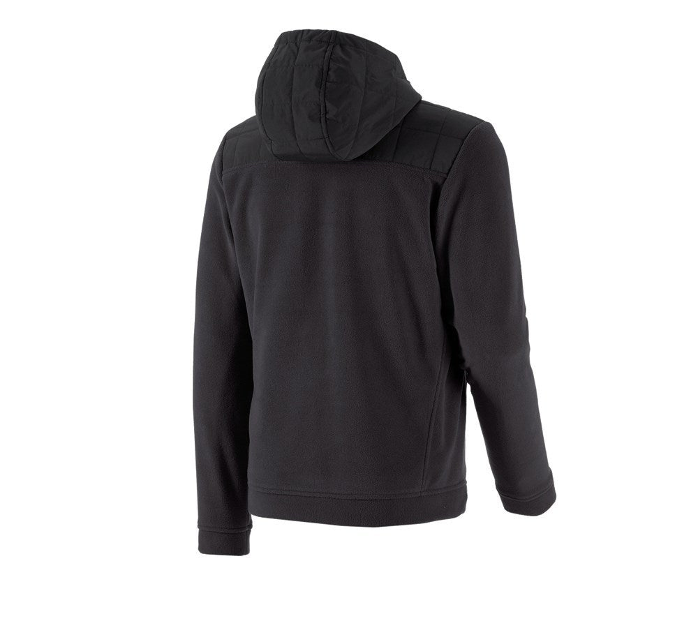 Secondary image Hybrid fleece hoody jacket e.s.concrete black