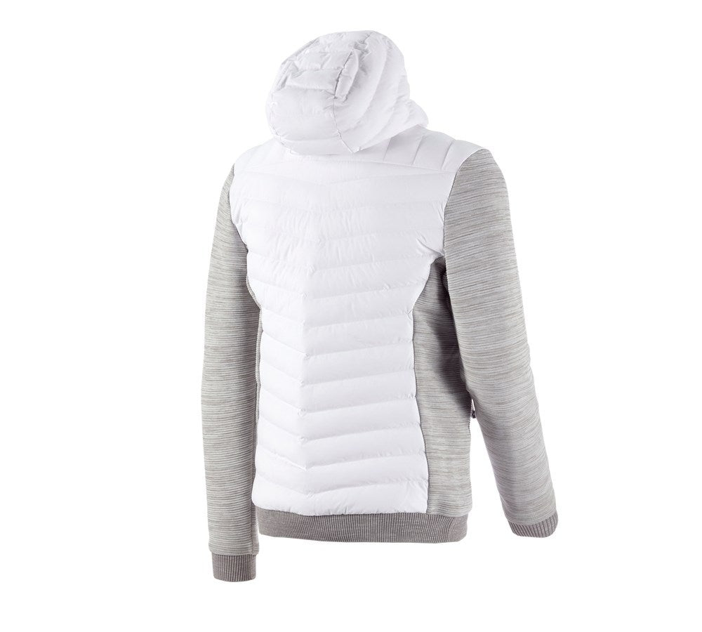 Secondary image Hybrid hooded knitted jacket e.s.motion ten white melange