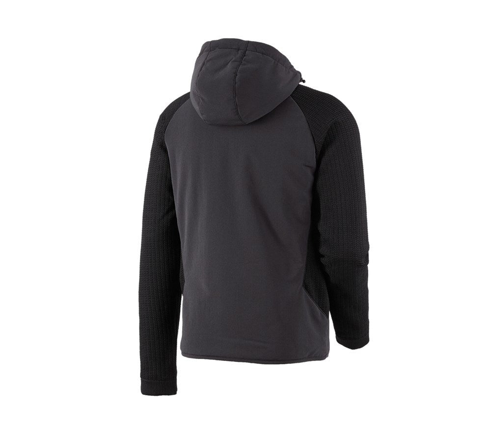 Secondary image Hybrid hooded knitted jacket e.s.trail black