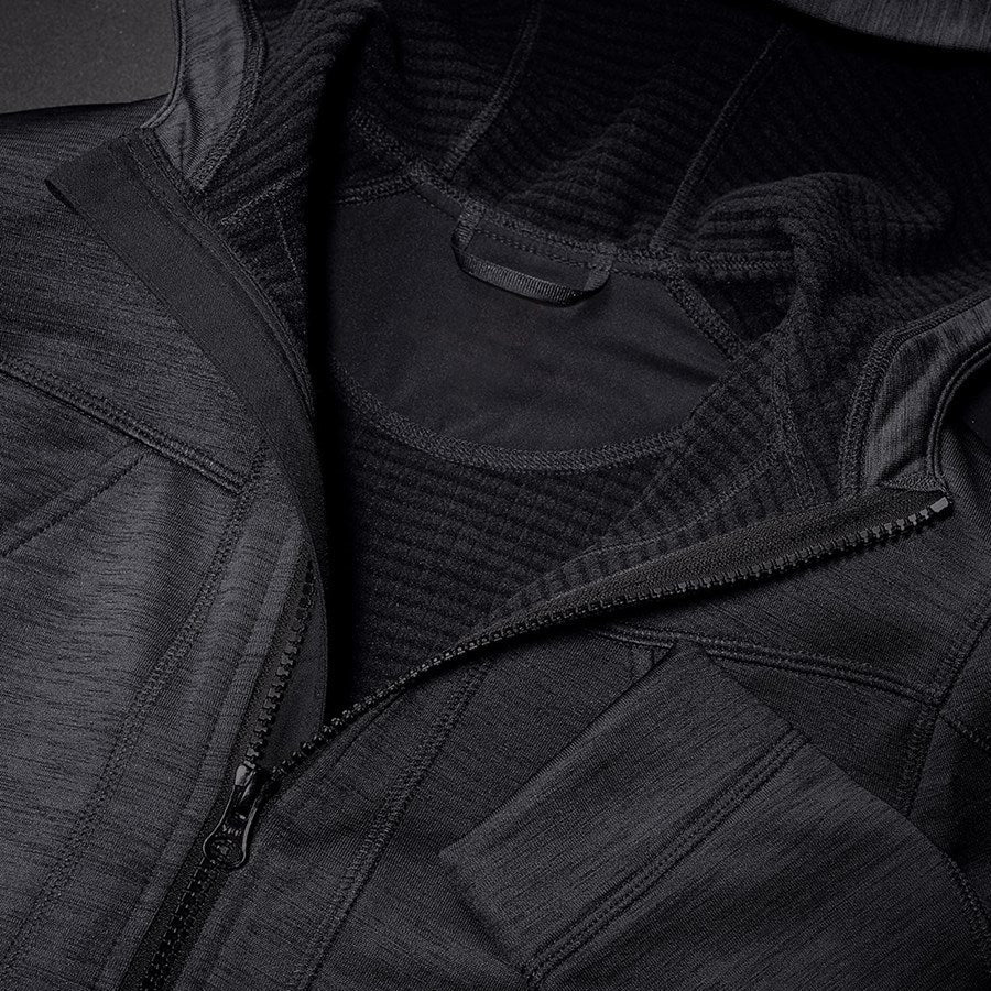 Detailed image Hooded jacket isocell e.s.dynashield, ladies' black melange