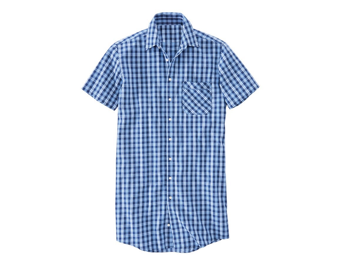 Primary image Short sleeved shirt Lübeck, extra long navy/azure/royal