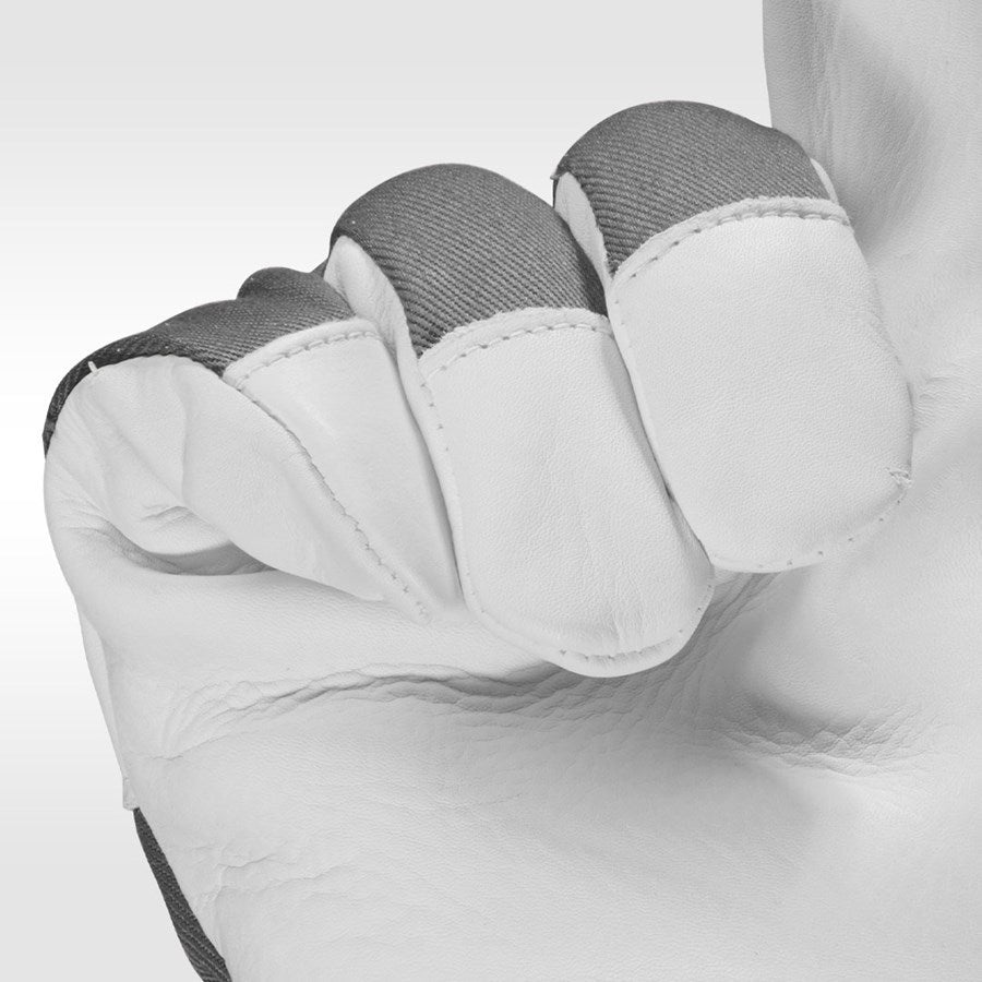 Detailed image Grain leather gloves Platinum 9