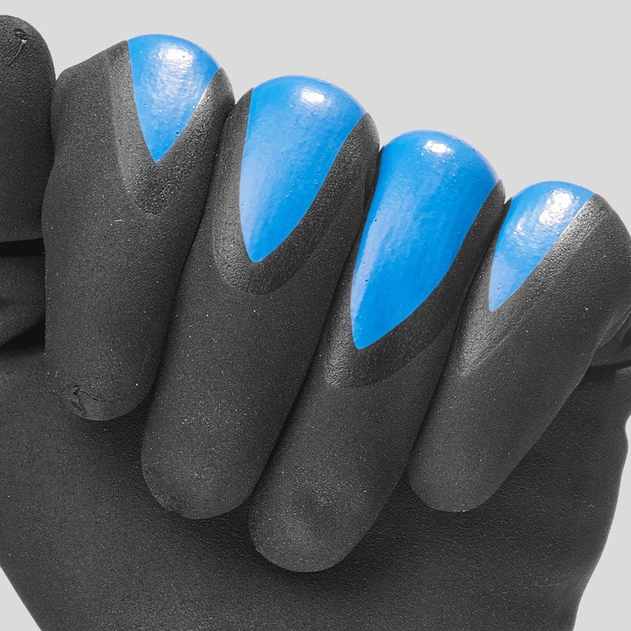 Detailed image Nitrile foam gloves Flexible Pro blue/grey-melange