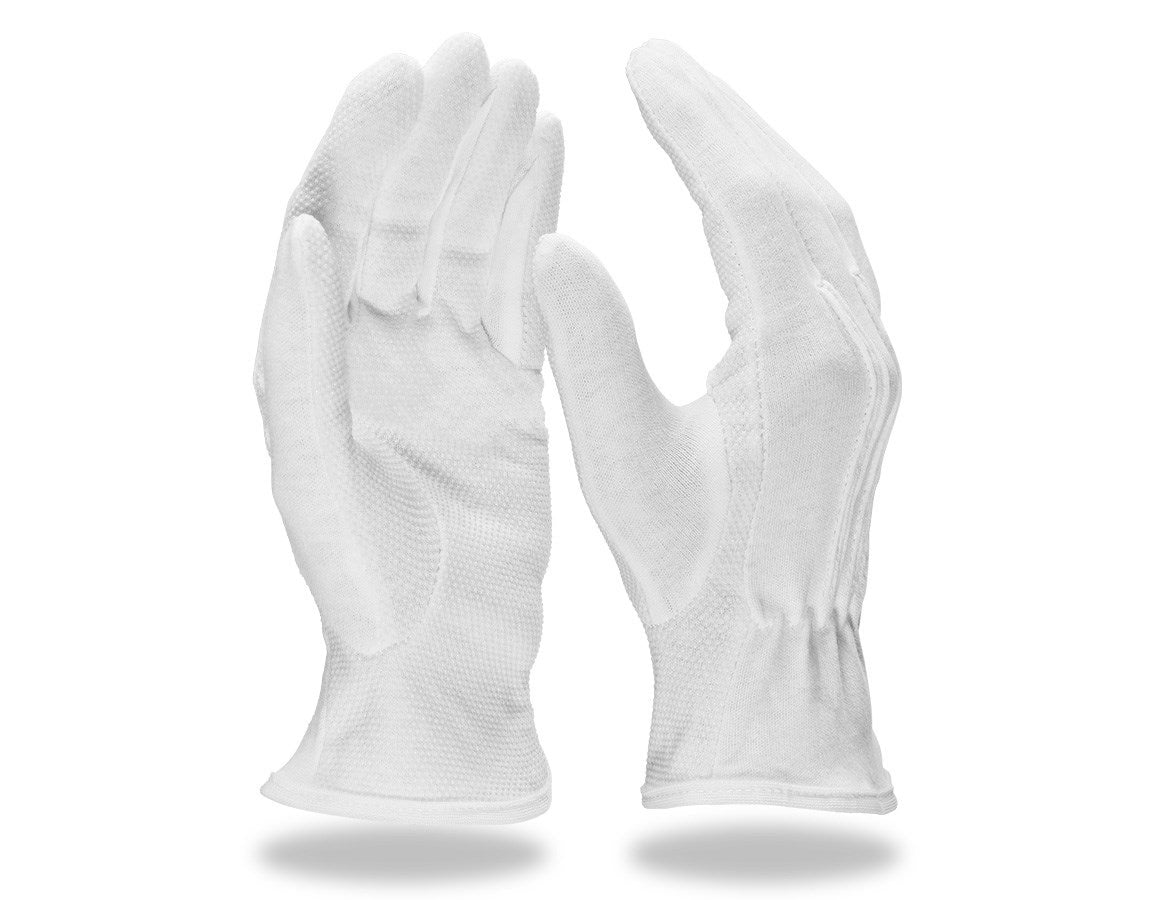 Primary image PVC cotton gloves Grip,pack of 12 white