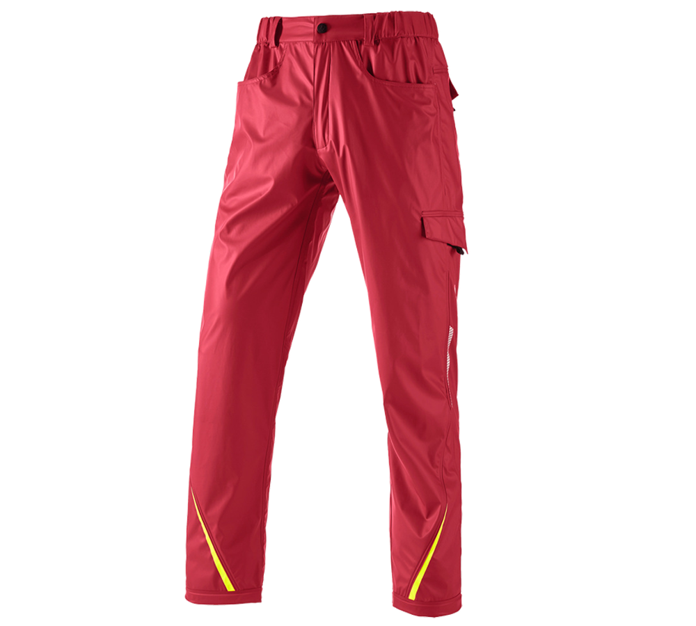 Primary image Rain trousers e.s.motion 2020 superflex fiery red/high-vis yellow