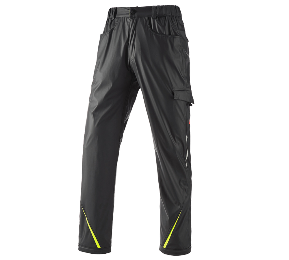 Primary image Rain trousers e.s.motion 2020 superflex black/high-vis yellow/high-vis orange