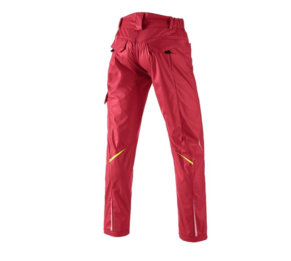 Secondary image Rain trousers e.s.motion 2020 superflex fiery red/high-vis yellow