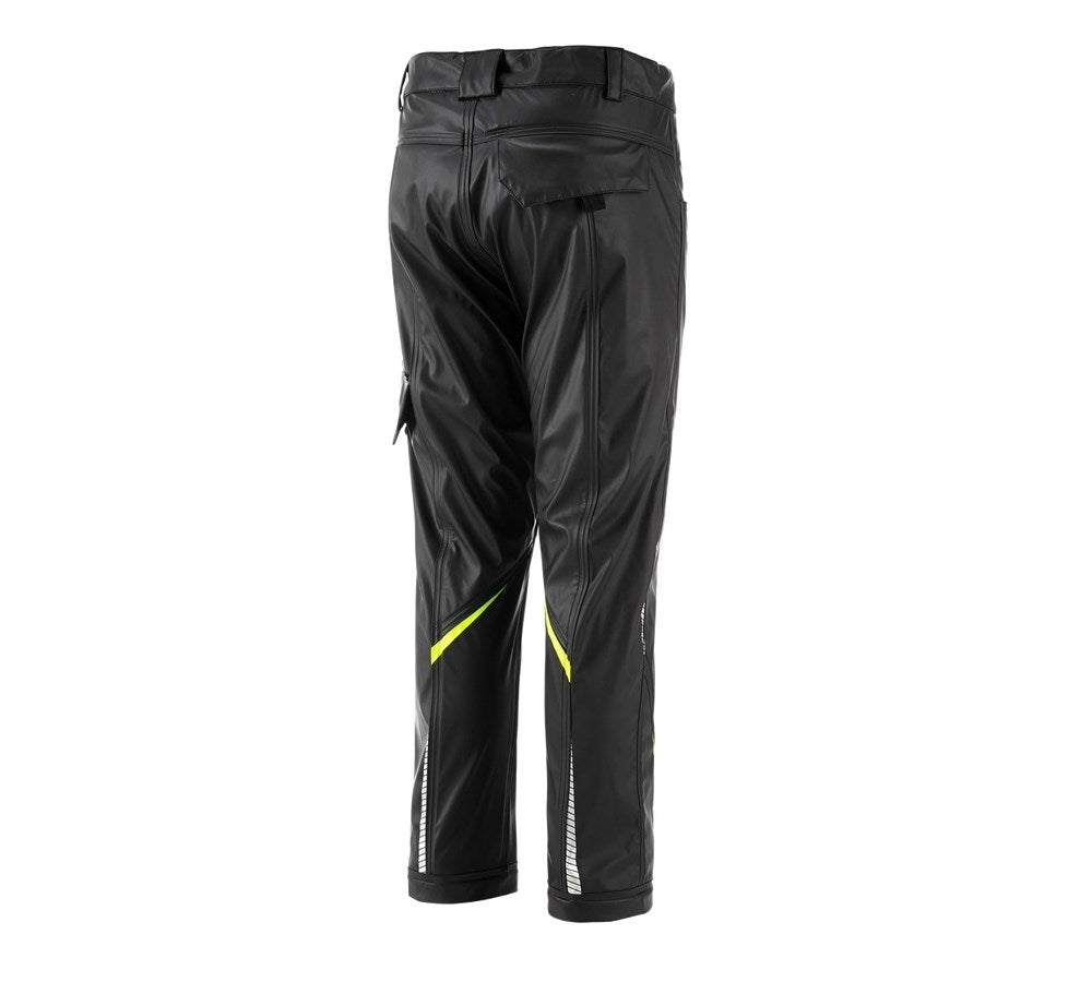 Secondary image Rain trousers e.s.motion 2020 superflex,children's black/high-vis yellow/high-vis orange