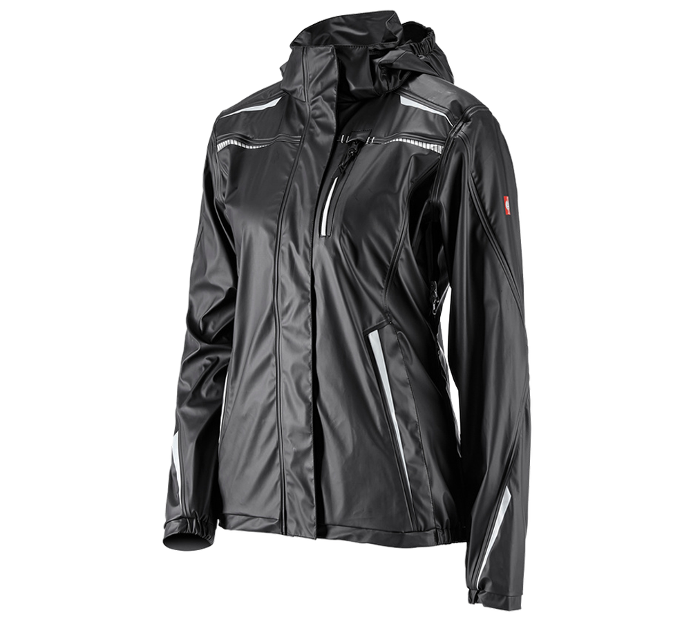 Primary image Rain jacket e.s.motion 2020 superflex, ladies' black/platinum