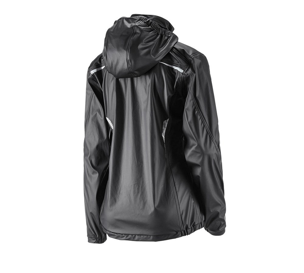 Secondary image Rain jacket e.s.motion 2020 superflex, ladies' black/platinum
