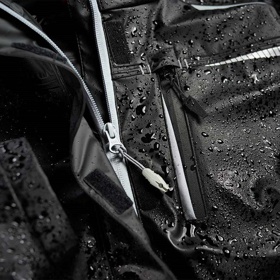 Detailed image Rain jacket e.s.motion 2020 superflex, ladies' black/platinum
