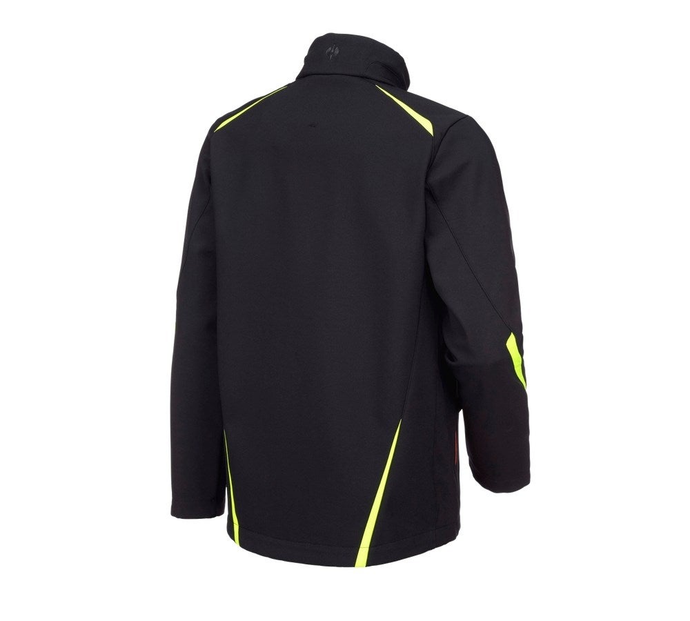 Secondary image Softshell jacket e.s.motion 2020 black/high-vis yellow/high-vis orange