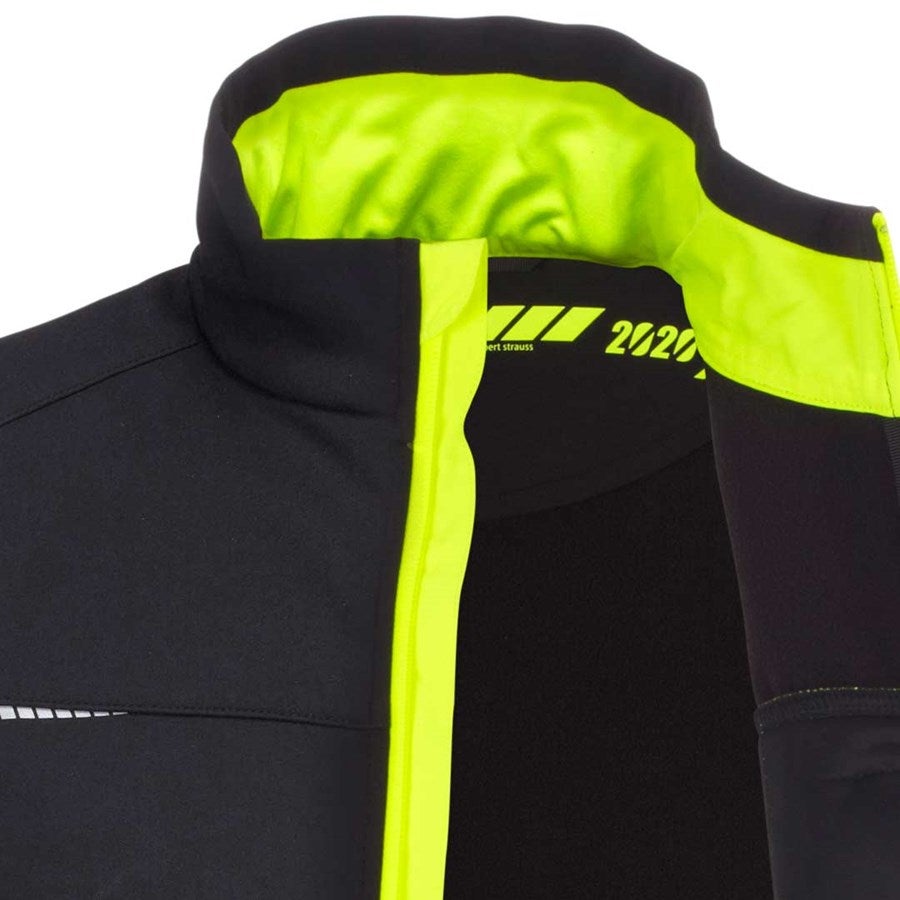 Detailed image Softshell jacket e.s.motion 2020 black/high-vis yellow/high-vis orange