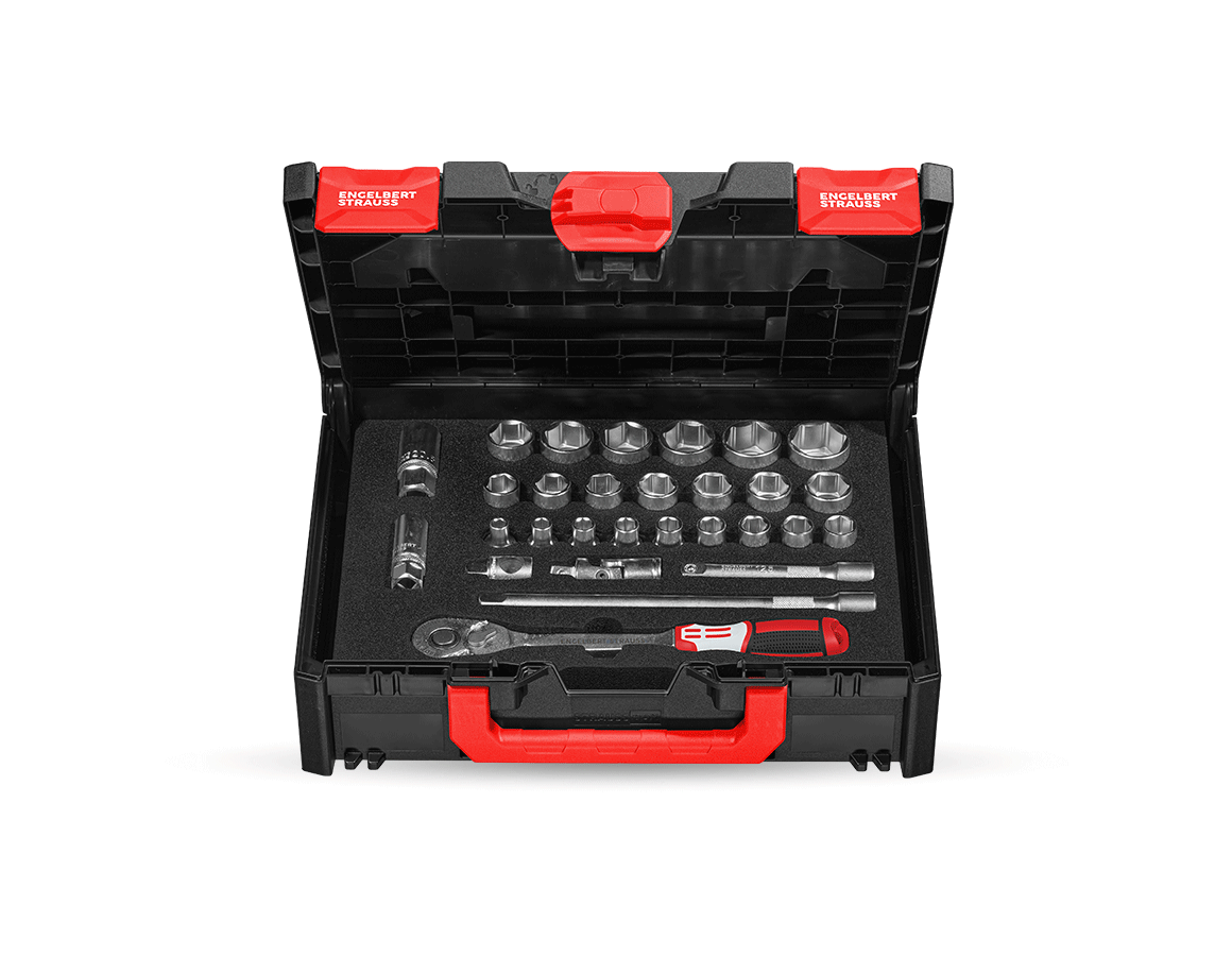 Primary image Socket wrench set pro 1/2 long in STRAUSSbox 118 Midi