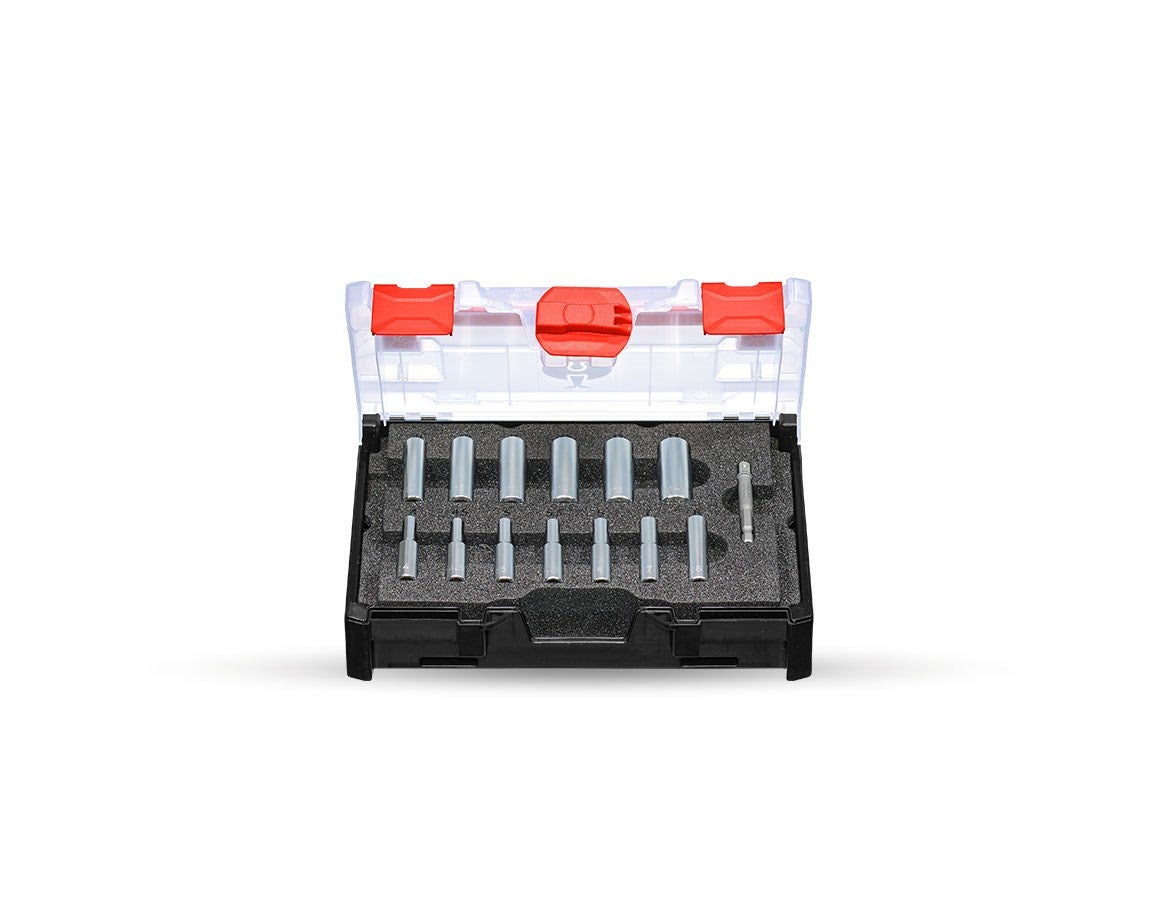 Primary image Socket wrench set 1/4 long in STRAUSSbox mini 
