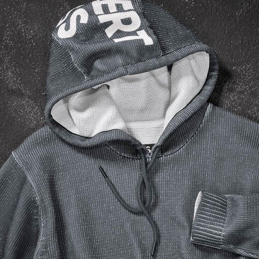 Detailed image Knitted hoody e.s.iconic carbongrey