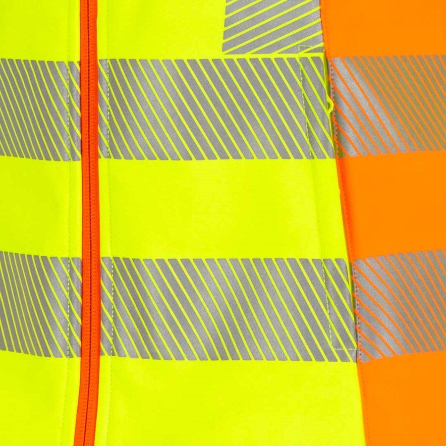 Detailed image High-vis soft.jacket softlight e.s.motion 2020,lad high-vis yellow/high-vis orange