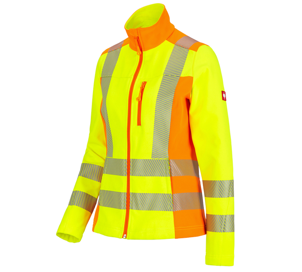 Primary image High-vis soft.jacket softlight e.s.motion 2020,lad high-vis yellow/high-vis orange