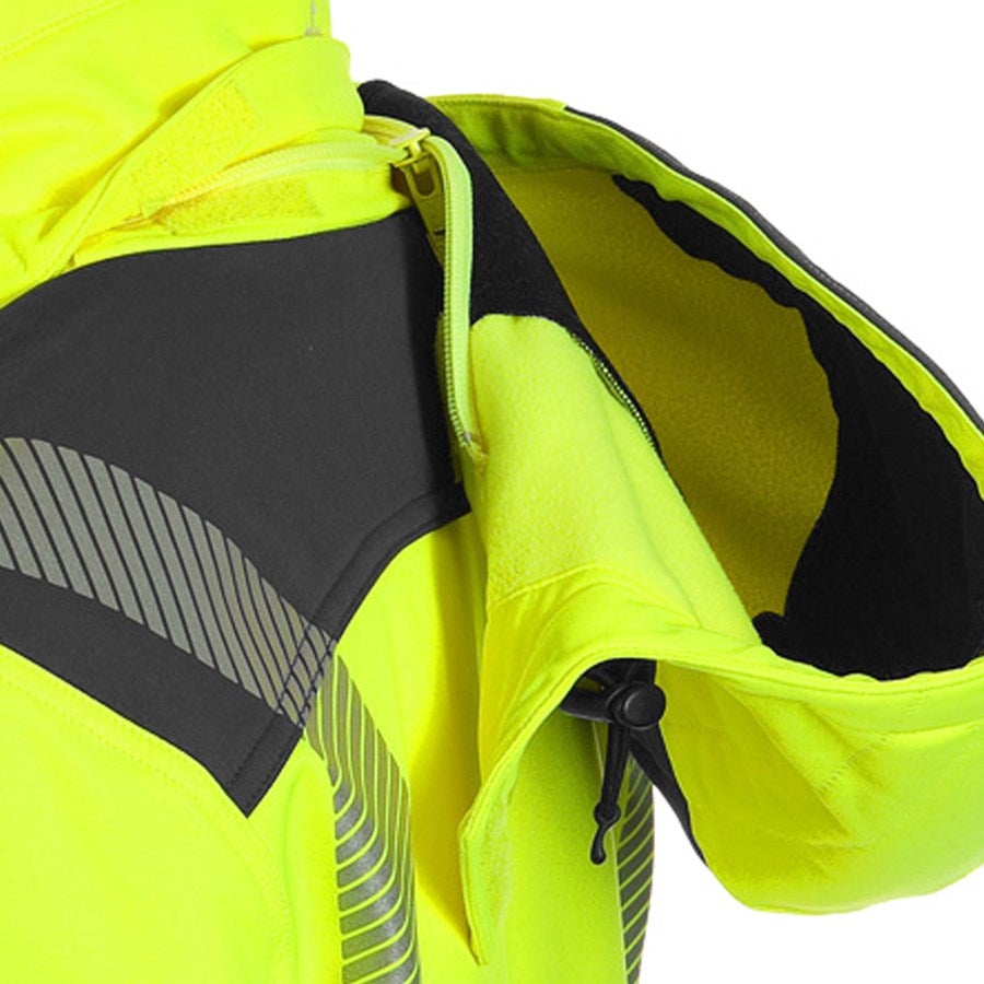 Detailed image High-vis softshell jacket e.s.motion high-vis yellow/anthracite