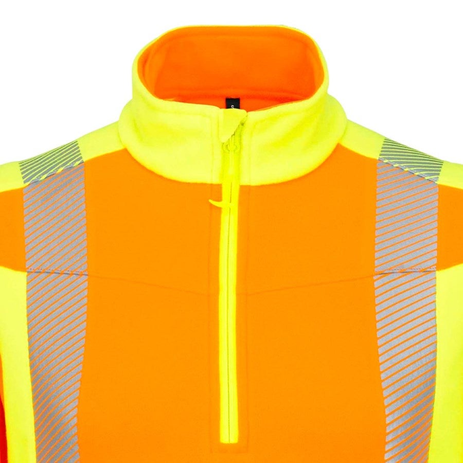 Detailed image High-vis fleece troyer e.s.motion 2020 high-vis orange/high-vis yellow