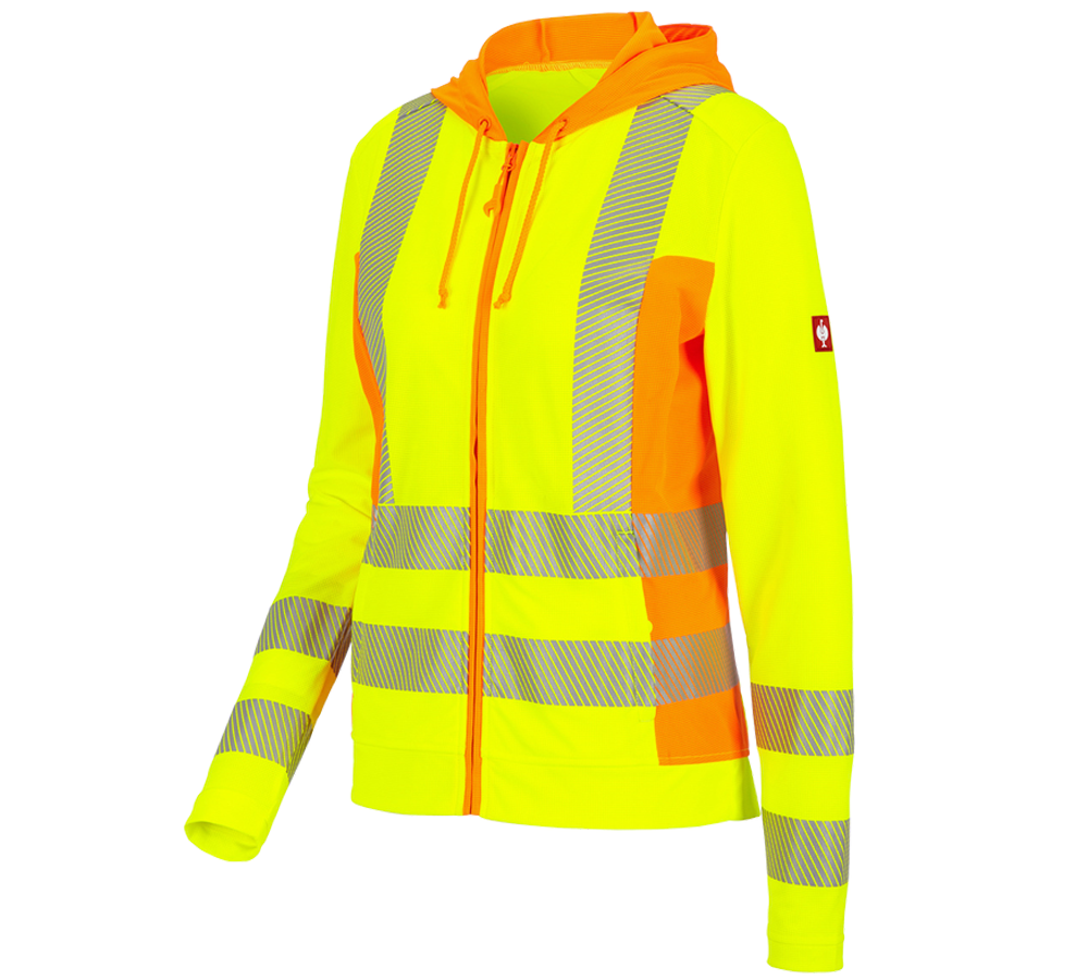 Primary image High-vis funct.hooded jacket e.s.motion 2020,lad. high-vis yellow/high-vis orange