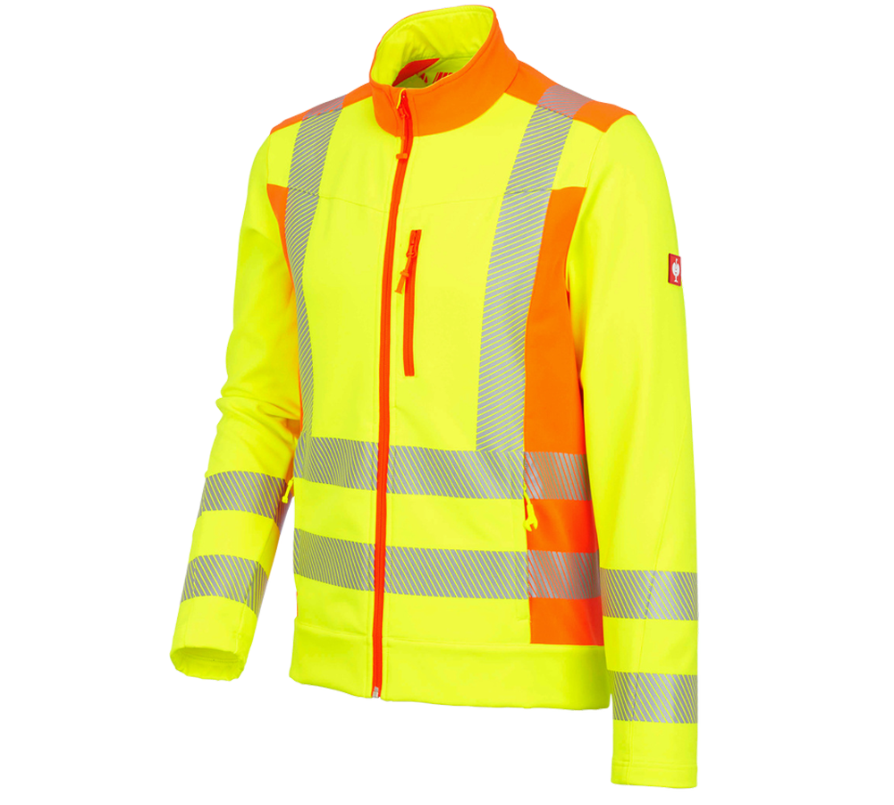 Primary image High-vis softshell jacket softl. e.s.motion 2020 high-vis yellow/high-vis orange
