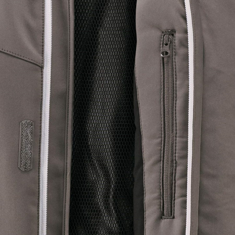 Detailed image Winter softshell jacket e.s.motion 2020, men's stone/plaster