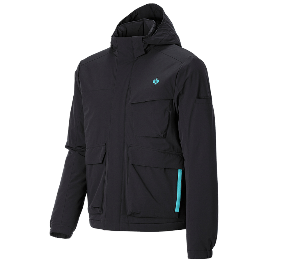 Primary image Winter jacket e.s.trail black/lapisturquoise