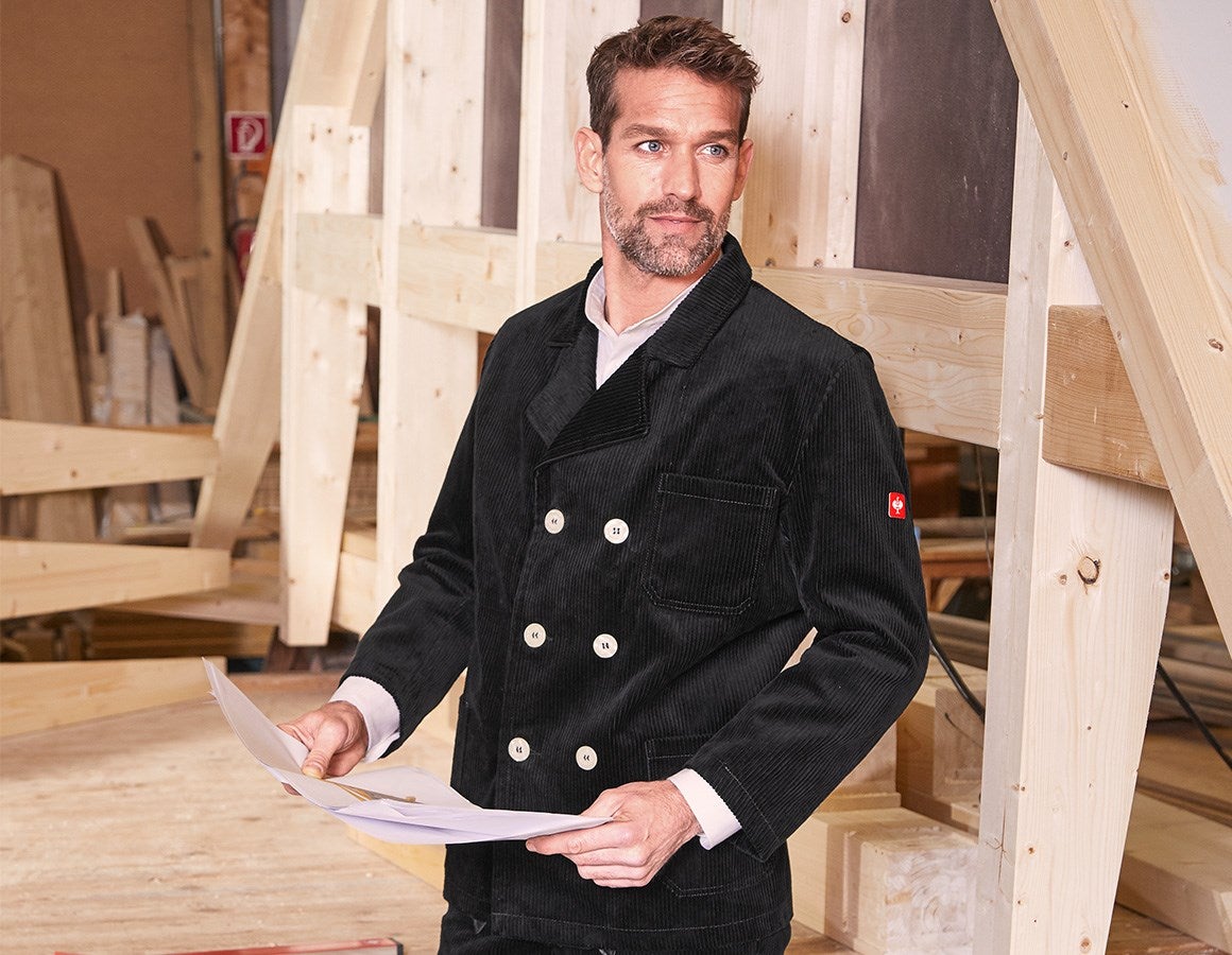 Main action image Roofer's and Carpenter's Jacket Wide Wale Cord black