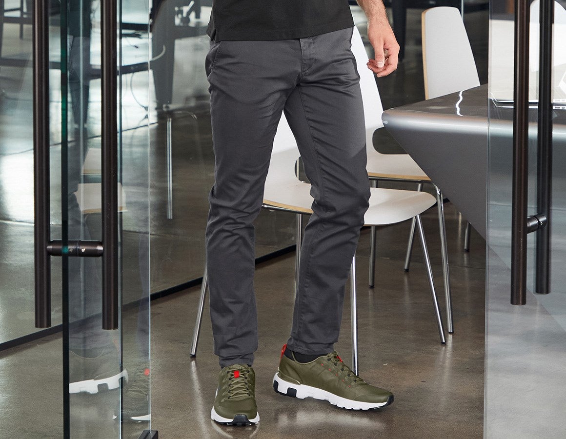 Main action image e.s. 5-pocket work trousers Chino anthracite