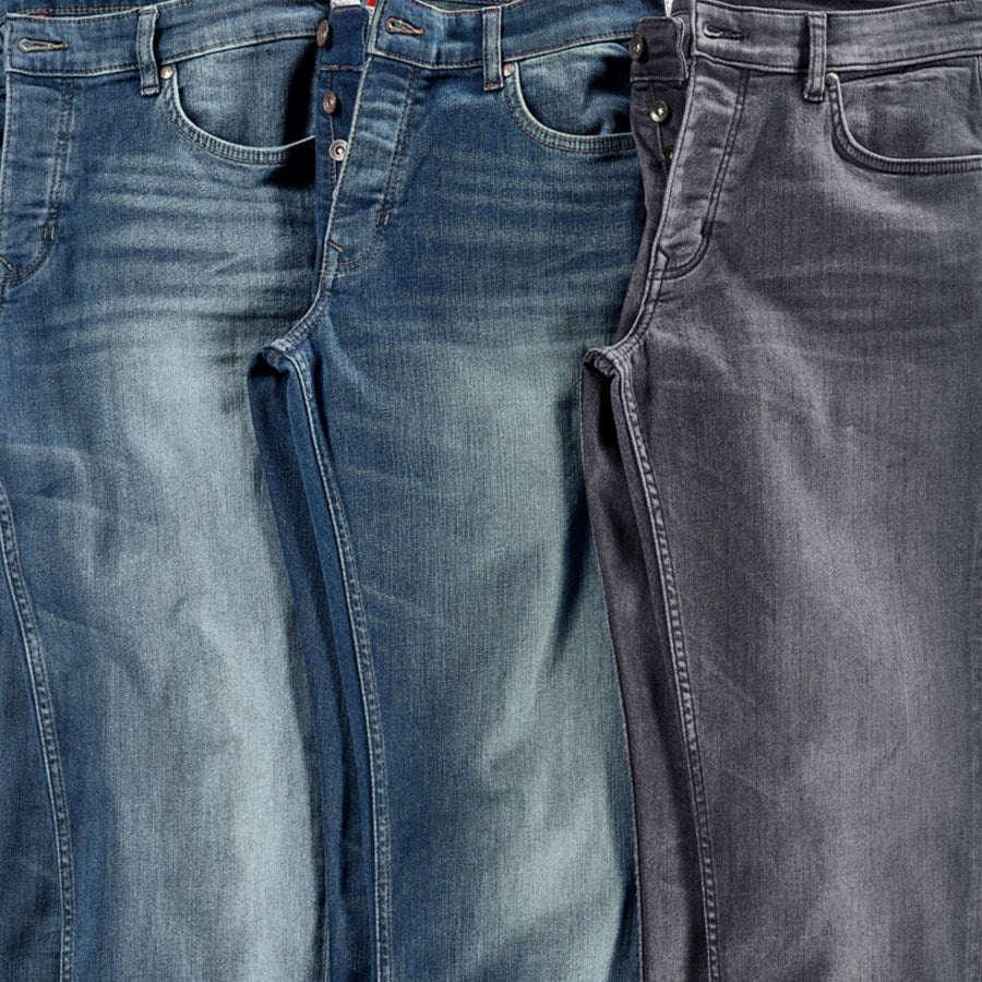 Detailed image e.s. 5-pocket stretch jeans, slim stonewashed