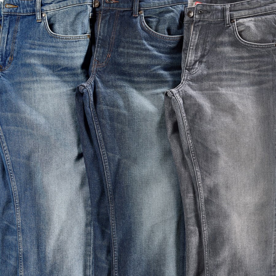 Detailed image e.s. 5-pocket stretch jeans, straight stonewashed