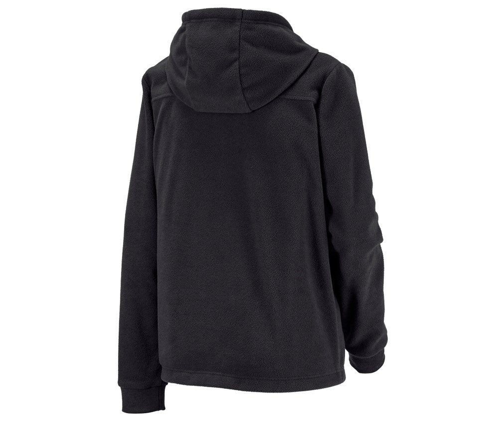 Secondary image e.s. Fleece Hoody, ladies' black