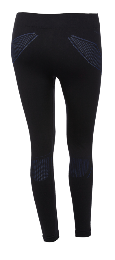 Secondary image e.s. functional long-pants seamless - warm,ladies' black/gentianblue