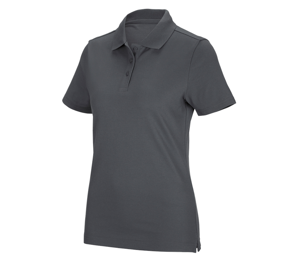 Primary image e.s. Functional polo shirt poly cotton, ladies' anthracite