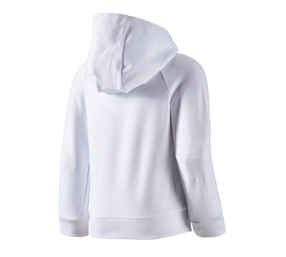 Secondary image e.s. Hoody sweatjacket cotton stretch, children’s white