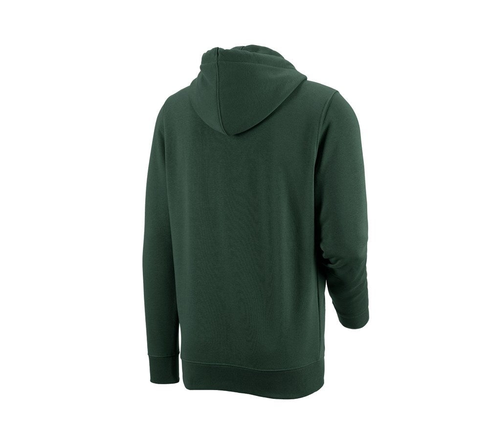 Secondary image e.s. Hoody sweatjacket poly cotton green